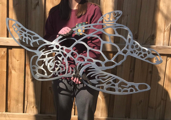 Metal Sea Turtle Wall Art: Beach House Decor