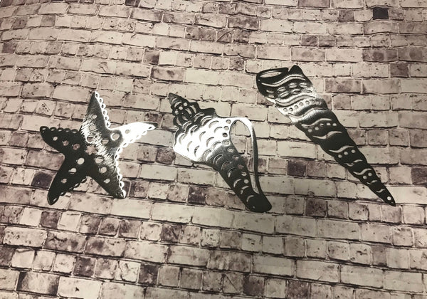 Metal Sea Turtle Wall Art: Beach House Decor