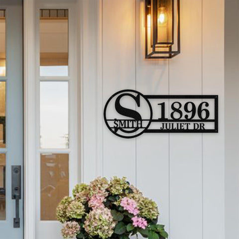 Split Letter Custom Address Sign - Custom Sign - Outdoor Metal Sign - House Numbers, Modern Address Sign, Free shipping, Metal Deco