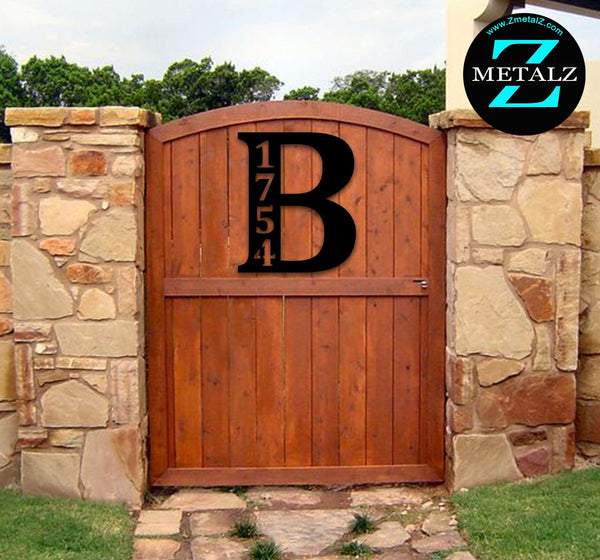 Personalized letter address Metal Monogram Sign.. Wedding Gift. Family Outdoor Name Sign.  Metal Sign. Front Door.
