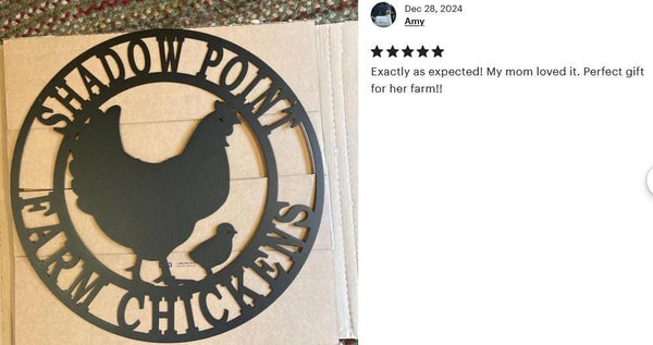 Personalized Chicken Coop Sign: Custom Farmhouse Decor, 16 Gauge Steel Custom Metal Name Sign WALL ART