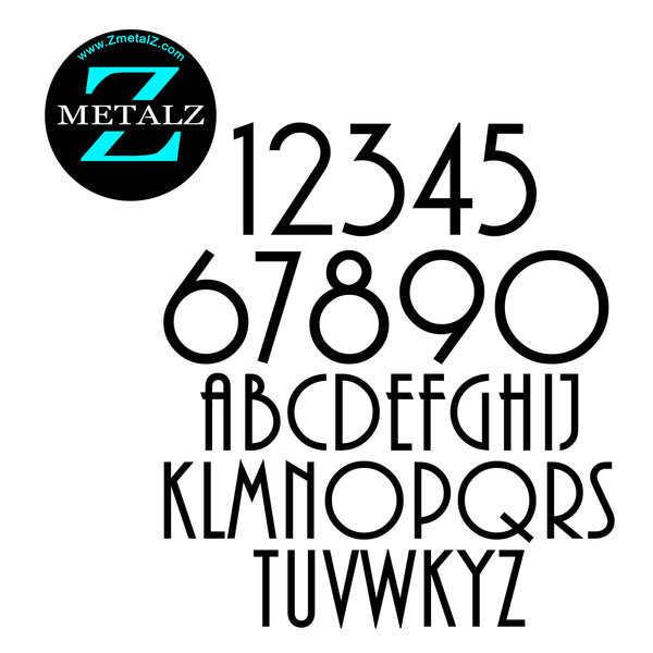 Metal House Number Sign: Powder Coated Steel Outdoor Address Plaque