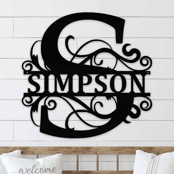 Thick letter Monogram,Personalized Metal Monogram, Wedding Gift. Family Name Sign, Outdoor Name Sign, Anniversary, Last Name Sign,Front Door