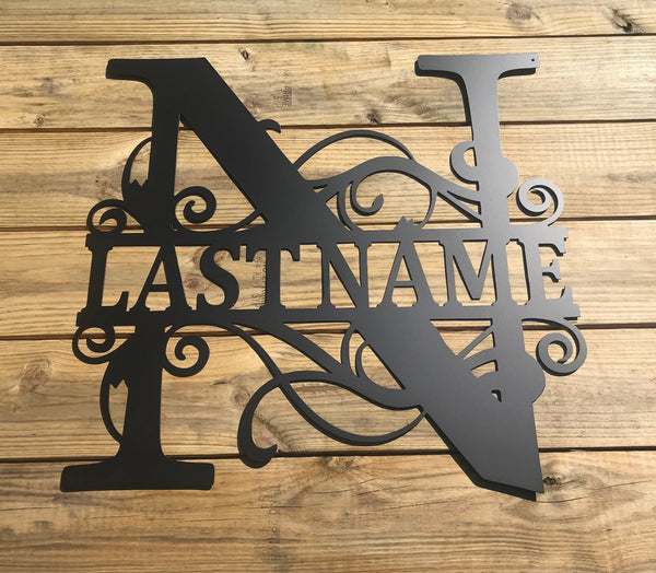 Thick letter Monogram,Personalized Metal Monogram, Wedding Gift. Family Name Sign, Outdoor Name Sign, Anniversary, Last Name Sign,Front Door