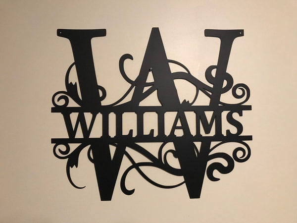 Thick letter Monogram,Personalized Metal Monogram, Wedding Gift. Family Name Sign, Outdoor Name Sign, Anniversary, Last Name Sign,Front Door
