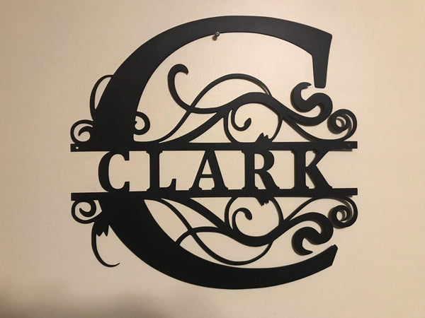 Thick letter Monogram,Personalized Metal Monogram, Wedding Gift. Family Name Sign, Outdoor Name Sign, Anniversary, Last Name Sign,Front Door