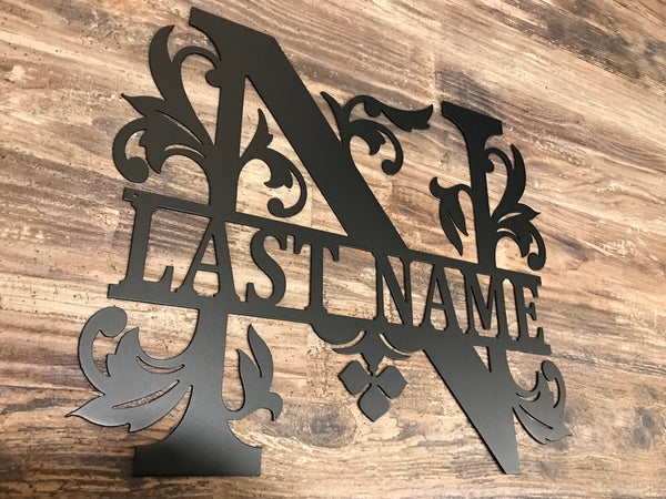 Thick letter Monogram,Personalized Metal Monogram, Wedding Gift. Family Name Sign, Outdoor Name Sign, Anniversary, Last Name Sign,Front Door