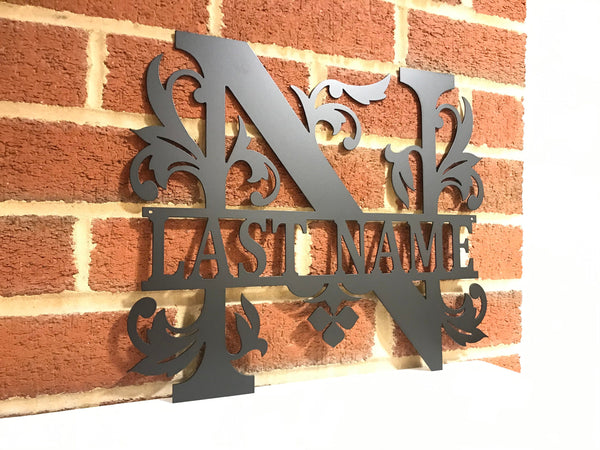 Thick letter Monogram,Personalized Metal Monogram, Wedding Gift. Family Name Sign, Outdoor Name Sign, Anniversary, Last Name Sign,Front Door