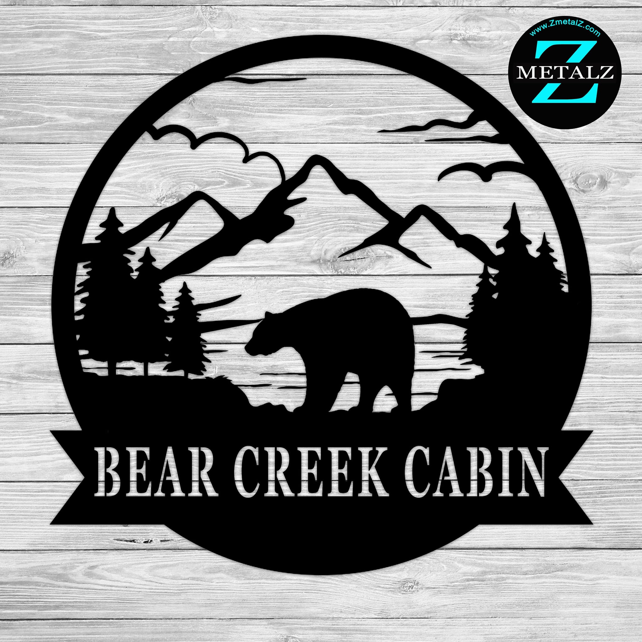 Bear Scene Personalized last name