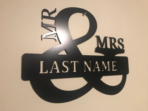 Personalized Name Sign, Mr. & Mrs. - 011