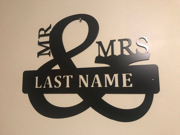 Personalized Name Sign, Mr. & Mrs. - 011