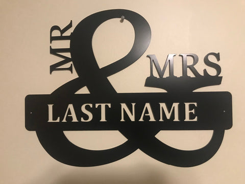 Personalized Name Sign, Mr. & Mrs. - 011