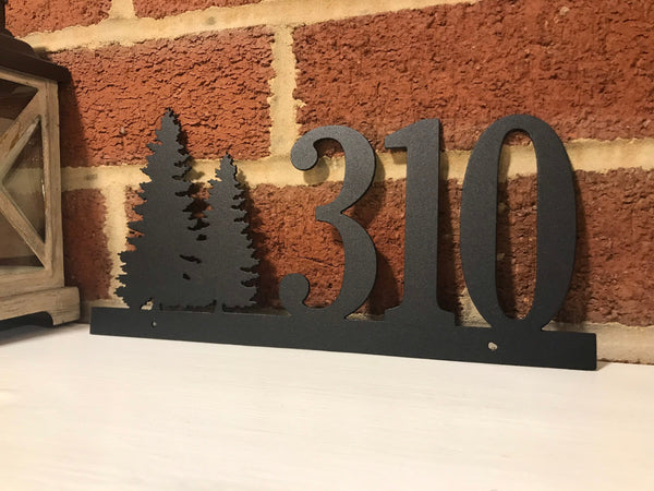 House Numbers, Rustic Trees - 004