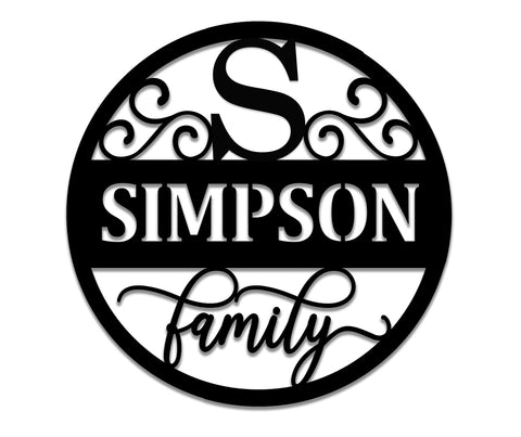 Letter Monogram with Name, Family - 003
